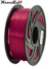 XtendLan PETG filament 1,75mm priehľadný červený 1kg