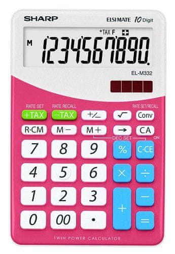 Sharp Stolová kalkulačka ELM 332 - ružová