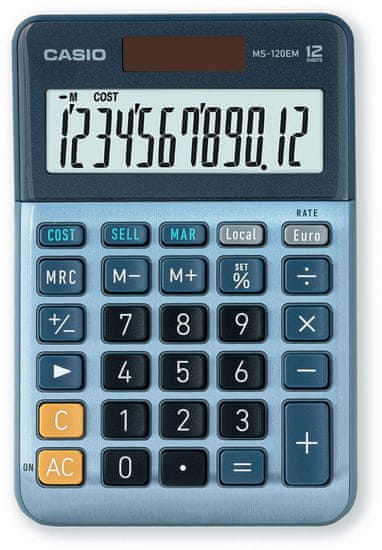 CASIO Stolová kalkulačka MS-120EM - modrá