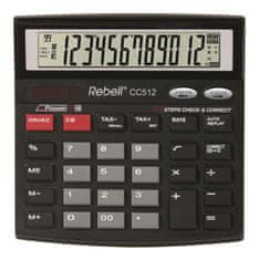 Rebell Stolová kalkulačka CC512 BX - 12-miest, naklonený display, čierna