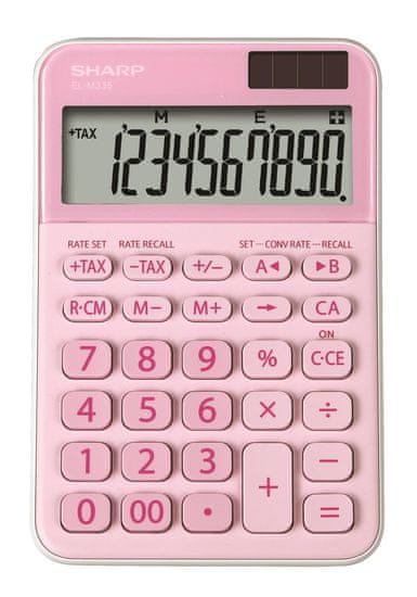 Sharp Stolová kalkulačka ELM335BPK - 10-miest, ružová