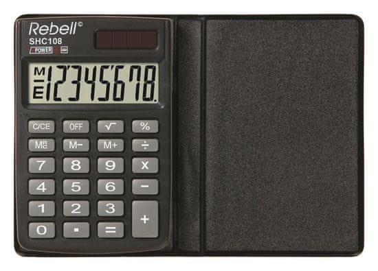 Rebell Vrecková kalkulačka RE-SHC108 BX - 8-miest, čierna