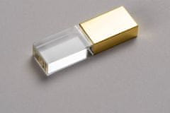 CTRL+C SADA USB KRYSTAL zlatý v bielej krabičke s magnetom, 64 GB, USB 2.0
