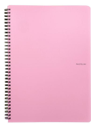 Blok Pastelini - A4, linajkový, ružový