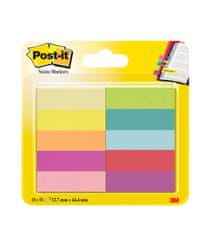 Post-It Značkovacie lístočky - 15,0 x 50,0 mm, mix farieb, 10 x 50 ks