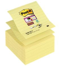 Post-It Z-bločky Super Sticky - 101 × 101 mm, svetlo žlté, linajkované, 5 ks