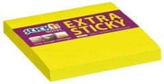 HOPAX Stick'n by Samolepiace bloček Extra Sticky Stickn by - 76 x 76 mm, neónovo žltý
