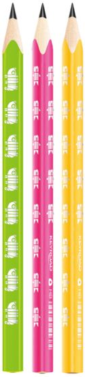 KEYROAD Grafitové ceruzky Neon JUMBO - trojhranné HB, 6 ks