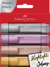 Faber-Castell Zvýrazňovač 46 Metallic - súprava 4 ks