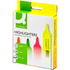 Q-Connect Zvýrazňovač Highlighters, sada 4 farieb
