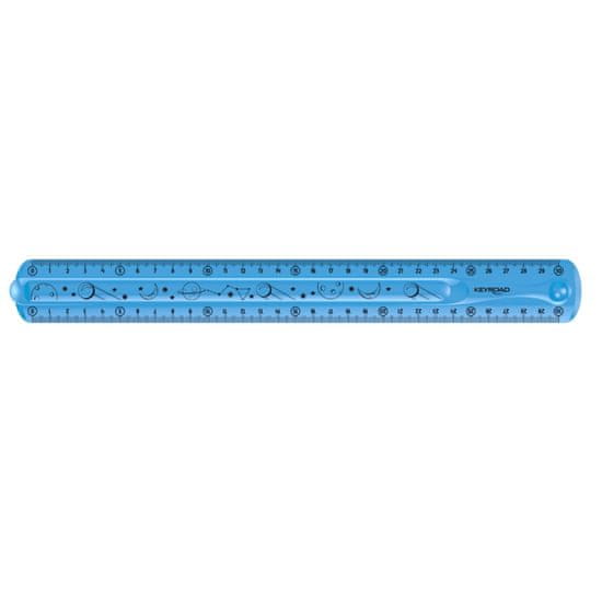KEYROAD Pravítko - 30cm, ohybné, modré