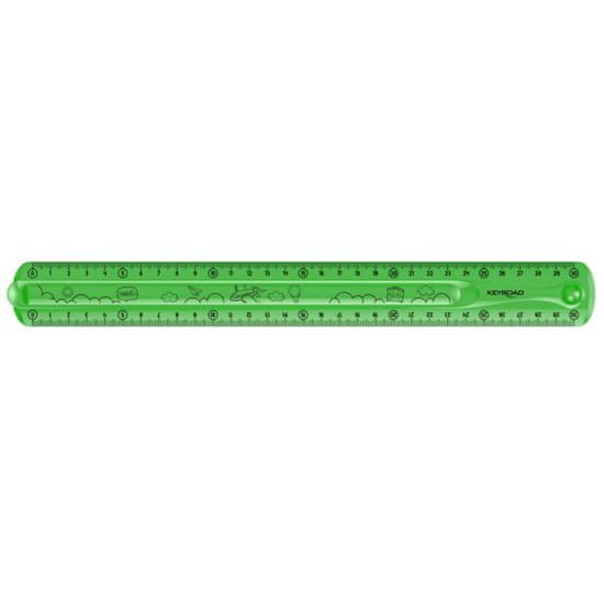 KEYROAD Pravítko - 30cm, ohybné, zelené