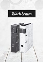 Karton P+P Kartón P+P Plastový pákový zakladač A4 Black&White, čierna