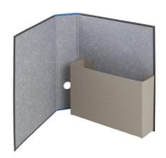 Emba Archivačný vreckový zakladač - A4, kartónový, modrý chrbát 7,5 cm, mramorovaný