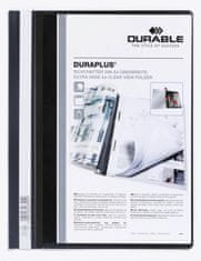 Durable Plastový rýchloviazač - A4, s vreckom, čierne, 1 ks