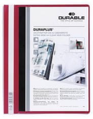 Durable Plastový rýchloviazač - A4, s vreckom, červené, 1 ks