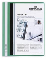 Durable Plastový rýchloviazač - A4, s vreckom, zelené, 1 ks