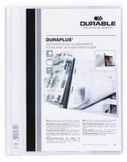 Durable Plastový rýchloviazač - A4, s vreckom, biele, 1 ks