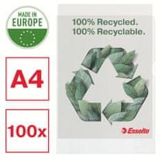 Esselte Recyklované prospektové obaly "U" - A4, 70 mic, 100 ks