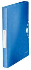 LEITZ Box na dokumenty s gumičkou WOW - A4, metalicky modrý
