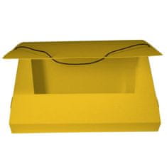 HIT Office Box prešpánový na spisy s gumičkou A4, žltý