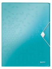 LEITZ Box na dokumenty s gumičkou WOW - A4, ľadovo modrý