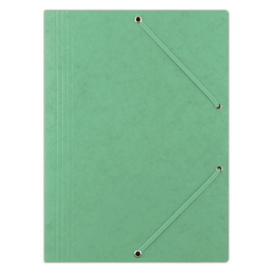 Donau Prešpánové dosky s chlopňami a gumičkou - A4, zelené, 1 ks