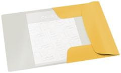 LEITZ Dosky s chlopňami a gumičkou Cosy - A4, kartónové, žlté, 1 ks