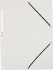 Q-Connect Dosky s chlopňami a gumičkou - A4, biele, 10 ks