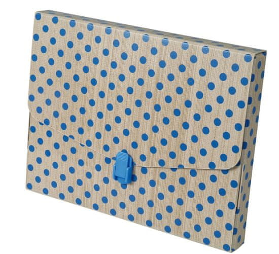 Emba Box na spisy A4 s modrou bodkou, 1 ks