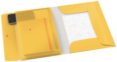 LEITZ Dosky s chlopňami a gumičkou a vnútorným vreckom Cosy - A4, žlté, 1 ks