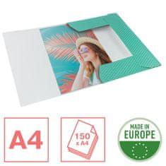 Esselte Dosky s chlopňami a gumičkou Colour'Breeze - A4, kartónové, zelené, 1 ks