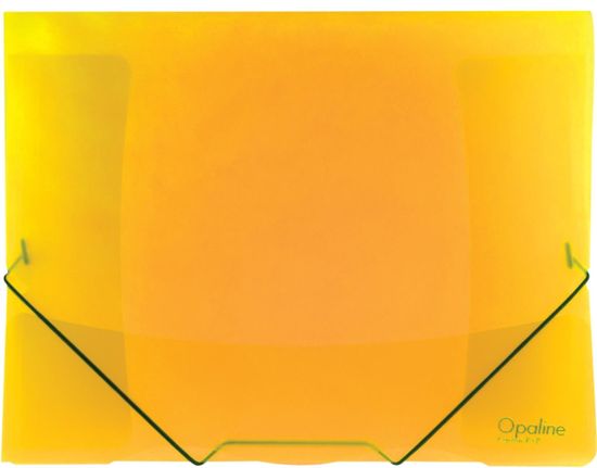 Karton P+P Kartón P+P Dosky s chlopňami a gumičkou Opaline - A4, plastové, žlté, 1 ks