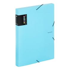 Karton P+P Box na spisy s gumičkou Pastelini - A4, modrý, 3 cm