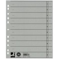 Q-Connect Farebný rozlišovač A4, 100ks, sivý