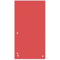 Donau Papierové rozlišovače - 1/3 A4, 235x105 mm, 100 ks, červené