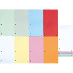 Donau Papierové rozlišovače - 1/3 A4, 235x105 mm, 100 ks, mix farieb