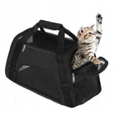 MG Animal prepravná taška pre mačky a psy 43x20 cm, čierna