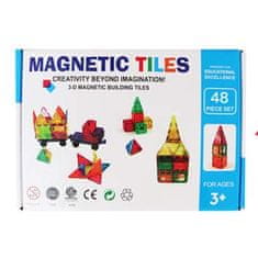 Magnetic Tiles Magnetická stavebnica pre deti sada 48ks - Magnetic Tiles