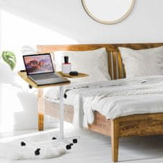 Relax Nastaviteľný stolík na notebook s kolieskami RD4312, svetlé drevo