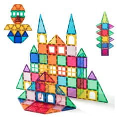 Magnetic Tiles Magnetická stavebnica pre deti - 198ks v boxe