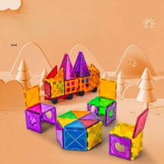 Magnetic Tiles Magnetická stavebnica pre deti - 52ks v boxe