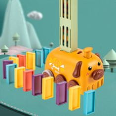 CAB Toys Vlak psík - Elektrické automatické ukladanie domino tehlový kociek