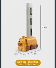 CAB Toys Vlak psík - Elektrické automatické ukladanie domino tehlový kociek
