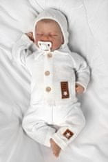 Baby Nellys Pletený svetřík s knoflíčky Boy, Baby Nellys, bílý, vel. 62