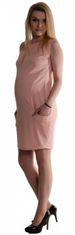 Be MaaMaa Těhotenské letní šaty s kapsami - pudrově růžové - M (38)