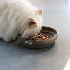 EBI D&D I LOVE HAPPY CATS Sue Keramická miska na pomalé jedenie pre mačky 750ml - 20x20x4,5cm hnedá