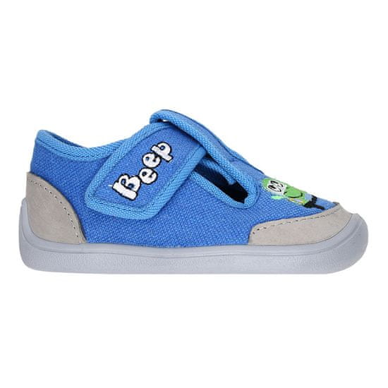 Bar3Foot Detské barefoot papuče prezuvky modré