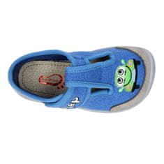 Bar3Foot Detské barefoot papuče prezuvky modré, 24