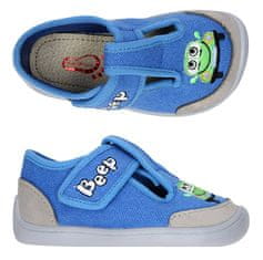 Bar3Foot Detské barefoot papuče prezuvky modré, 25